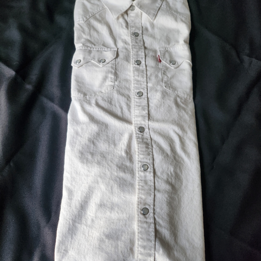 Levi's White Denim Shirt - Picture 2 of 10